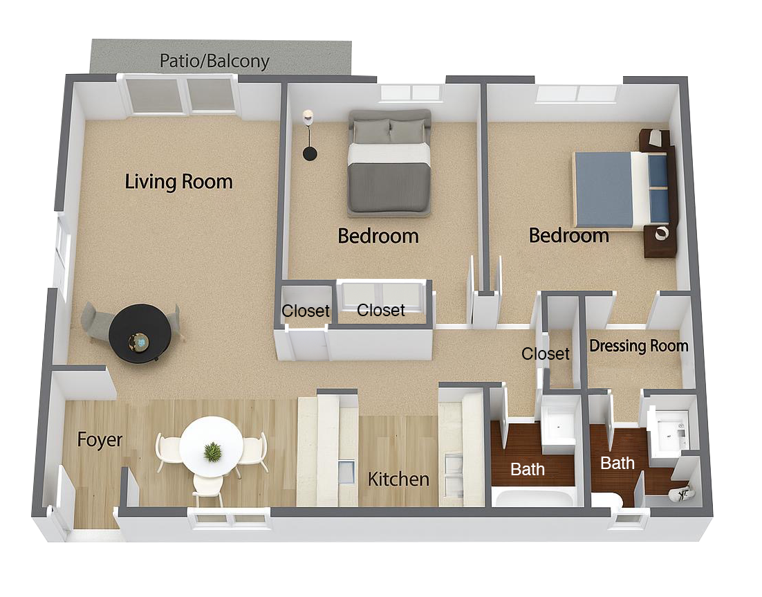 2x2 Floor Plan